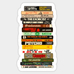 Classic Horror Books Stack Sticker